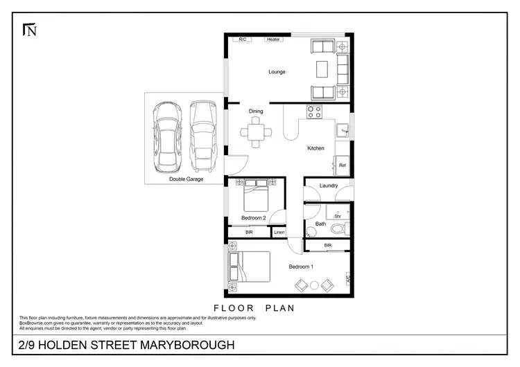 Floorplan of Homely unit listing, 2/9 Holden Street, Maryborough VIC 3465