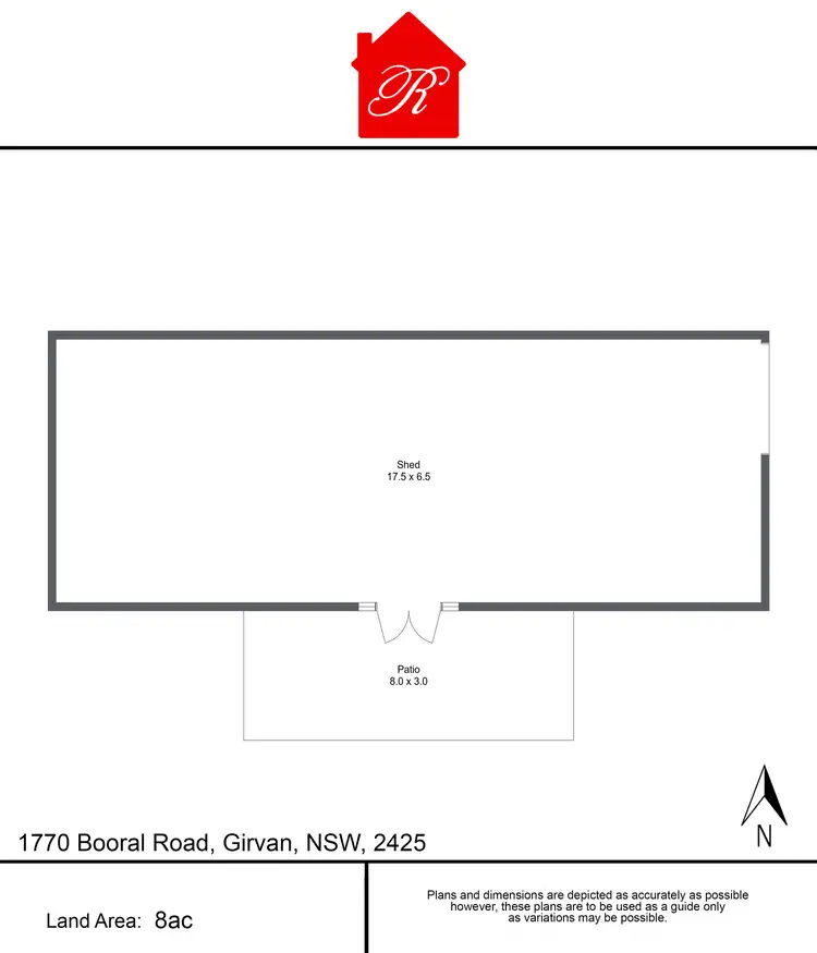 Floorplan of Homely rural property listing, 1770 Booral Road, Girvan NSW 2425