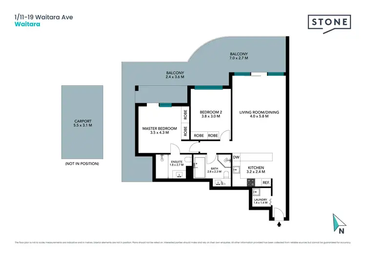 Floorplan of Homely apartment listing, 1/11-19 Waitara Avenue, Waitara NSW 2077