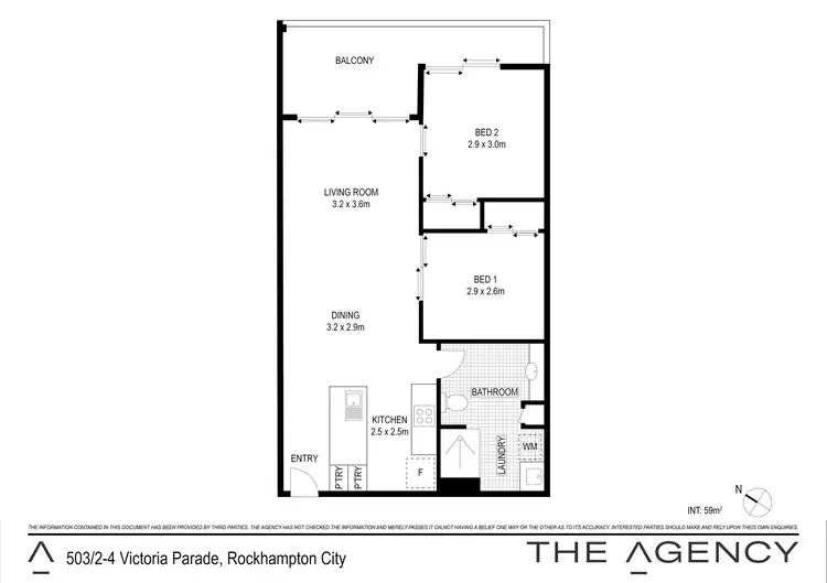 Floorplan of Homely unit listing, 503/2-4 Victoria Parade, Rockhampton City QLD 4700