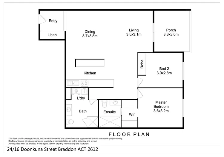 Floorplan of Homely apartment listing, 24/16 Doonkuna Street, Braddon ACT 2612