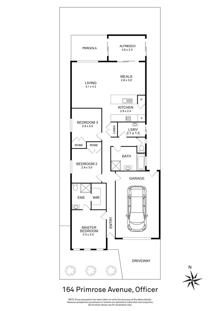 Floorplan of Homely house listing, 164 Primrose Avenue, Officer VIC 3809