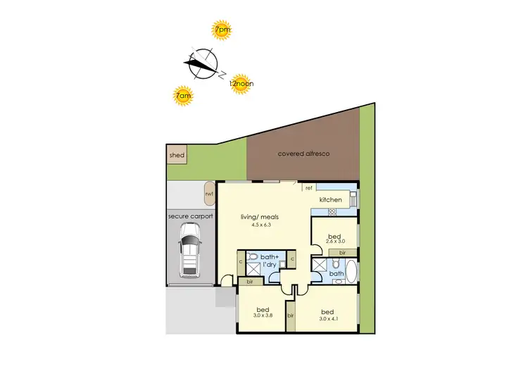 Floorplan of Homely unit listing, 2/10 Corsican Street, Frankston North VIC 3200