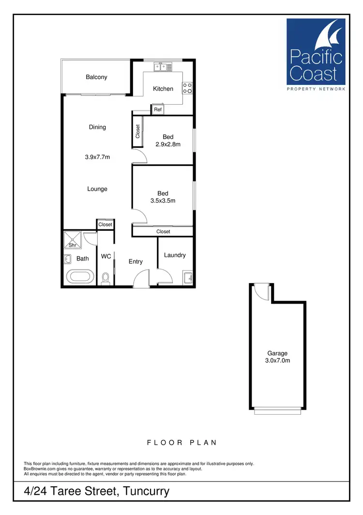 Floorplan of Homely unit listing, Level 1/4/24 Taree Street, Tuncurry NSW 2428