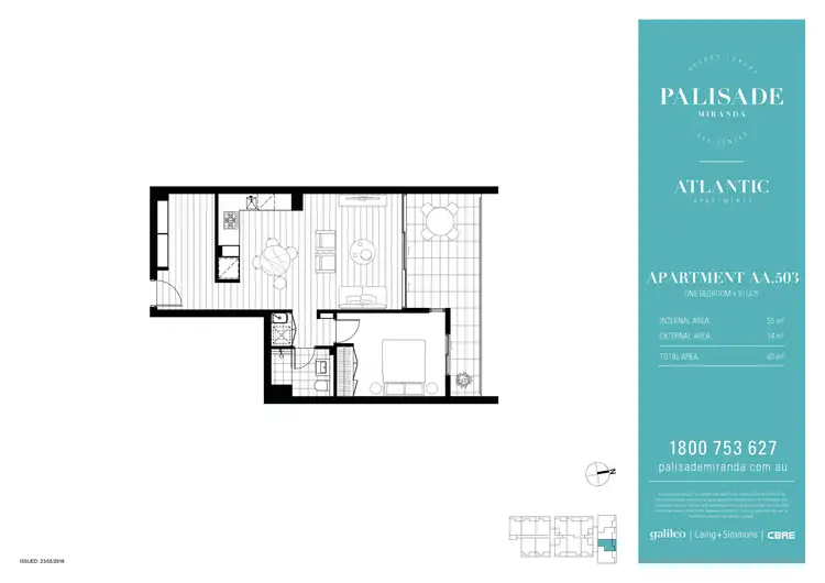 Floorplan of Homely apartment listing, AA503/6 University Road, Miranda NSW 2228