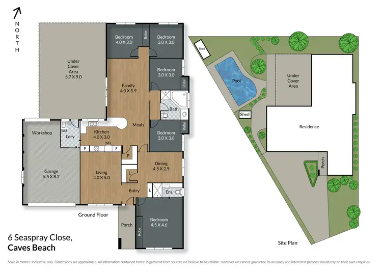 Floorplan of Homely house listing, 6 Seaspray Close, Caves Beach NSW 2281