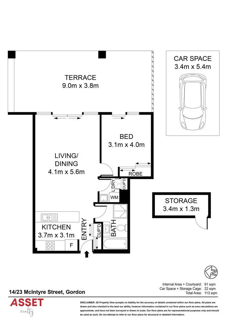 Floorplan of Homely apartment listing, 14/23-31 Mcintyre Street, Gordon NSW 2072