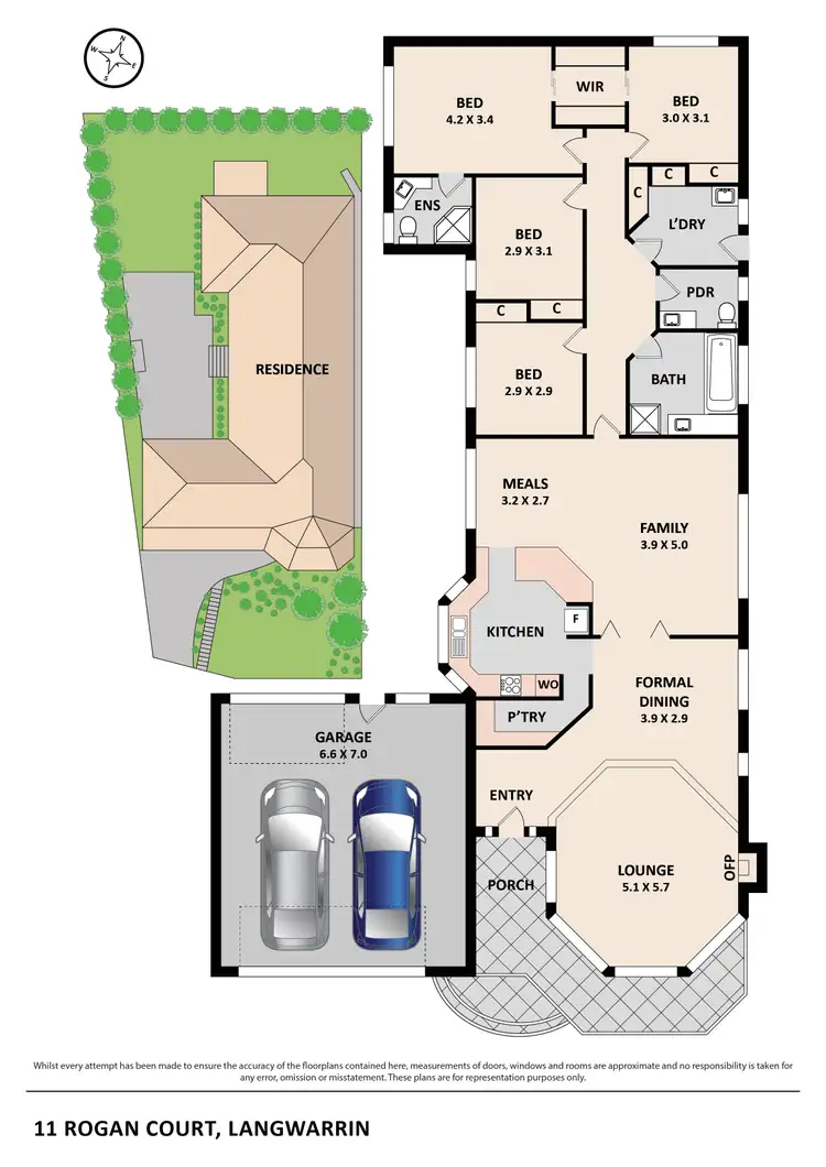 Floorplan of Homely house listing, 11 Rogan Court, Langwarrin VIC 3910