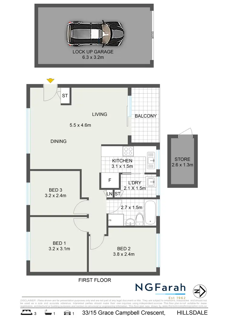 Floorplan of Homely apartment listing, 33/13 Grace Campbell Crescent, Hillsdale NSW 2036