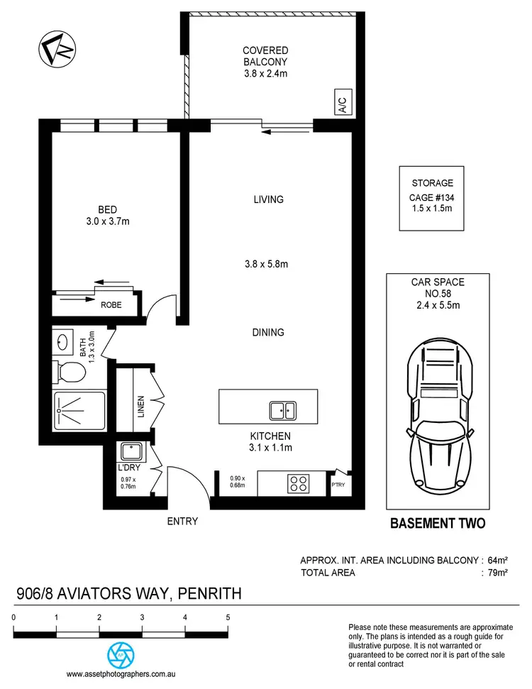 Floorplan of Homely apartment listing, 906/8 Aviators Way, Penrith NSW 2750