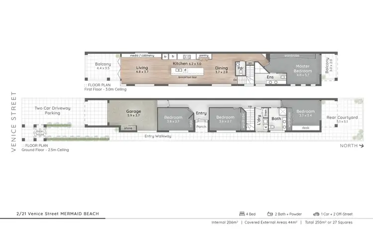 Floorplan of Homely villa listing, 2/21 Venice Street, Mermaid Beach QLD 4218