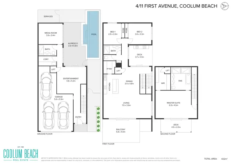 Floorplan of Homely house listing, 4/11 First Avenue, Coolum Beach QLD 4573
