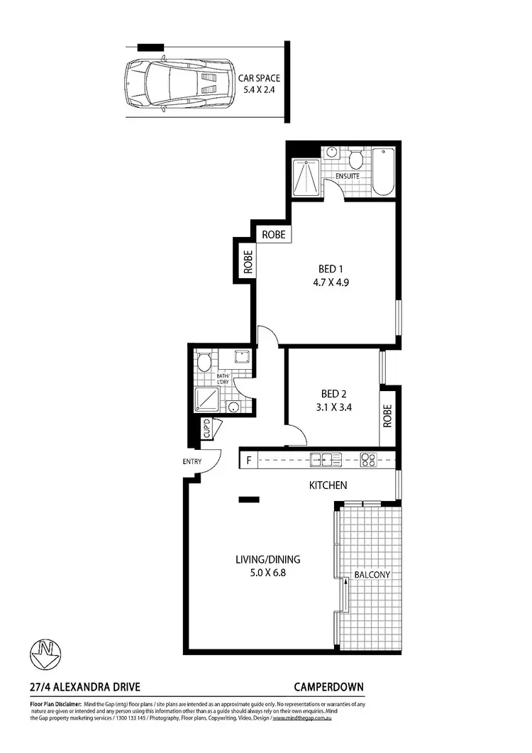 Floorplan of Homely unit listing, 27/4 Alexandra Drive, Camperdown NSW 2050