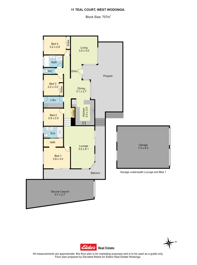 Floorplan of Homely house listing, 11 Teal Court, Wodonga VIC 3690