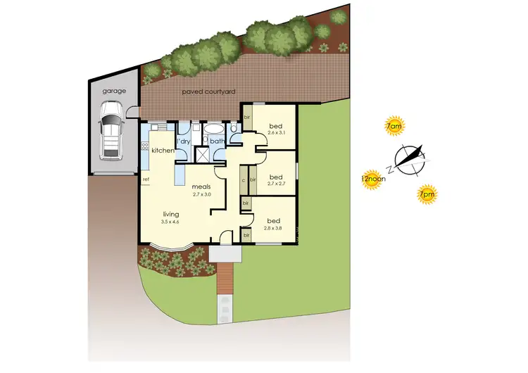 Floorplan of Homely unit listing, 2/11 Towerhill Road, Frankston South VIC 3199