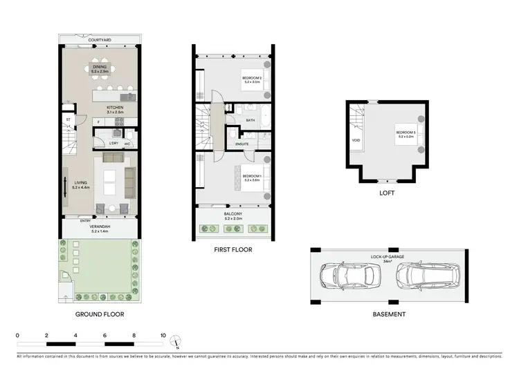 Floorplan of Homely townhouse listing, 3/333 Ernest Street, Neutral Bay NSW 2089