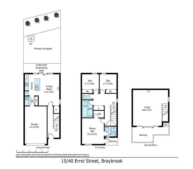 Floorplan of Homely townhouse listing, 15/40 Errol Street, Braybrook VIC 3019