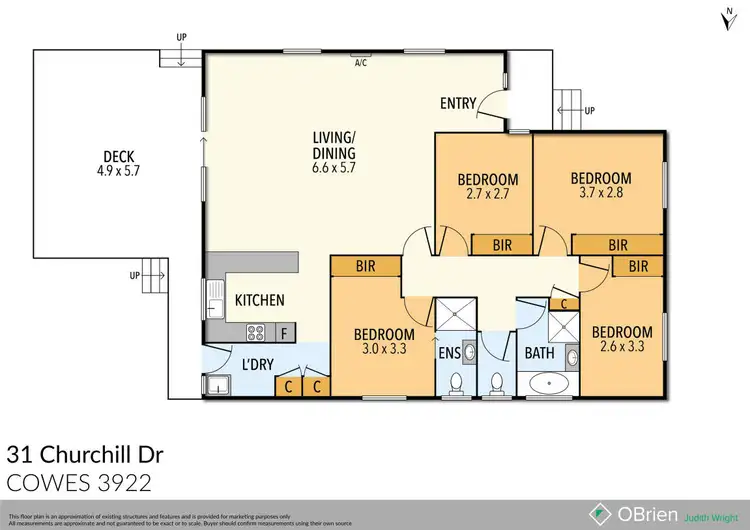 Floorplan of Homely house listing, 31 Churchill Drive, Cowes VIC 3922