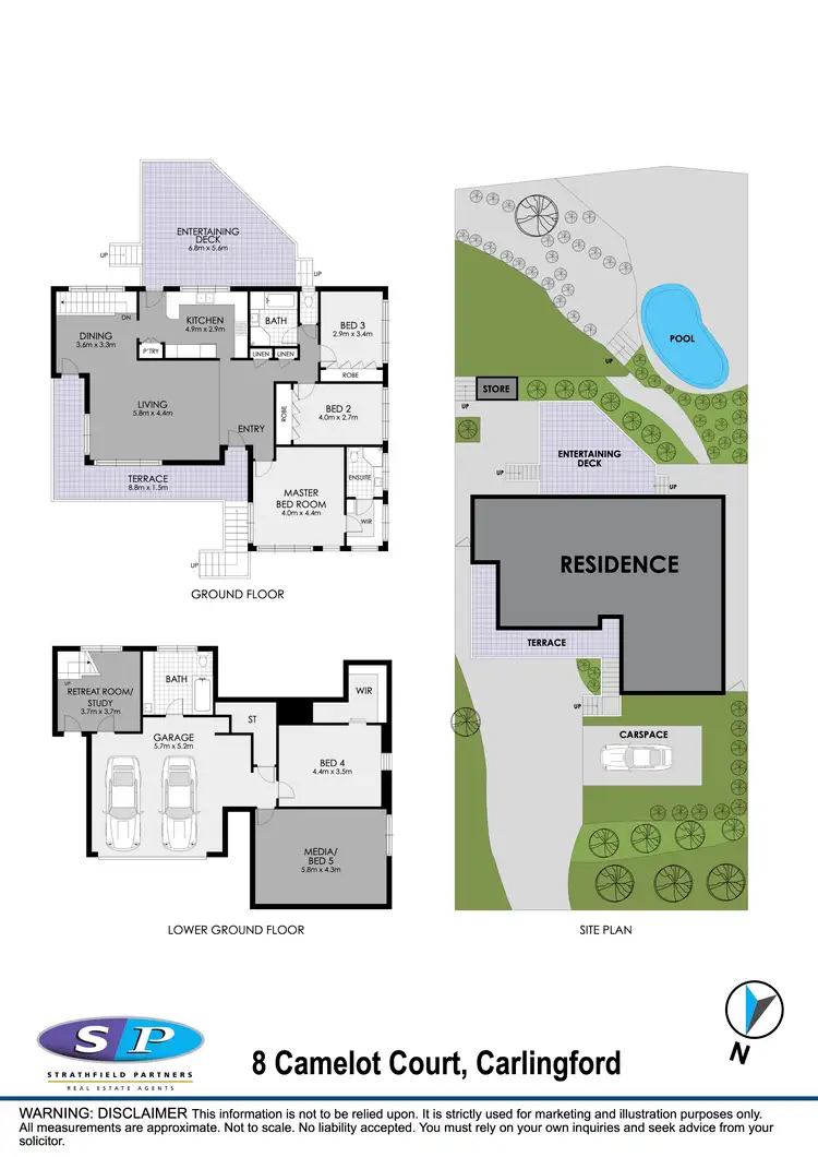 Floorplan of Homely house listing, 8 Camelot Court, Carlingford NSW 2118