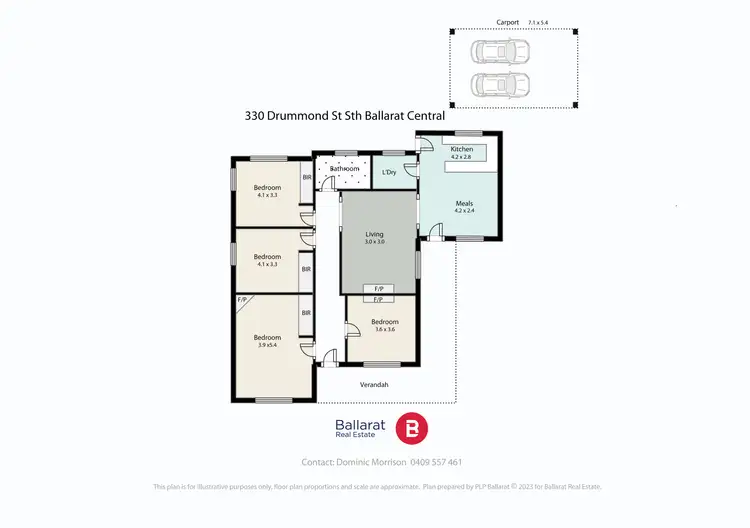 Floorplan of Homely house listing, 330 Drummond Street South, Ballarat Central VIC 3350