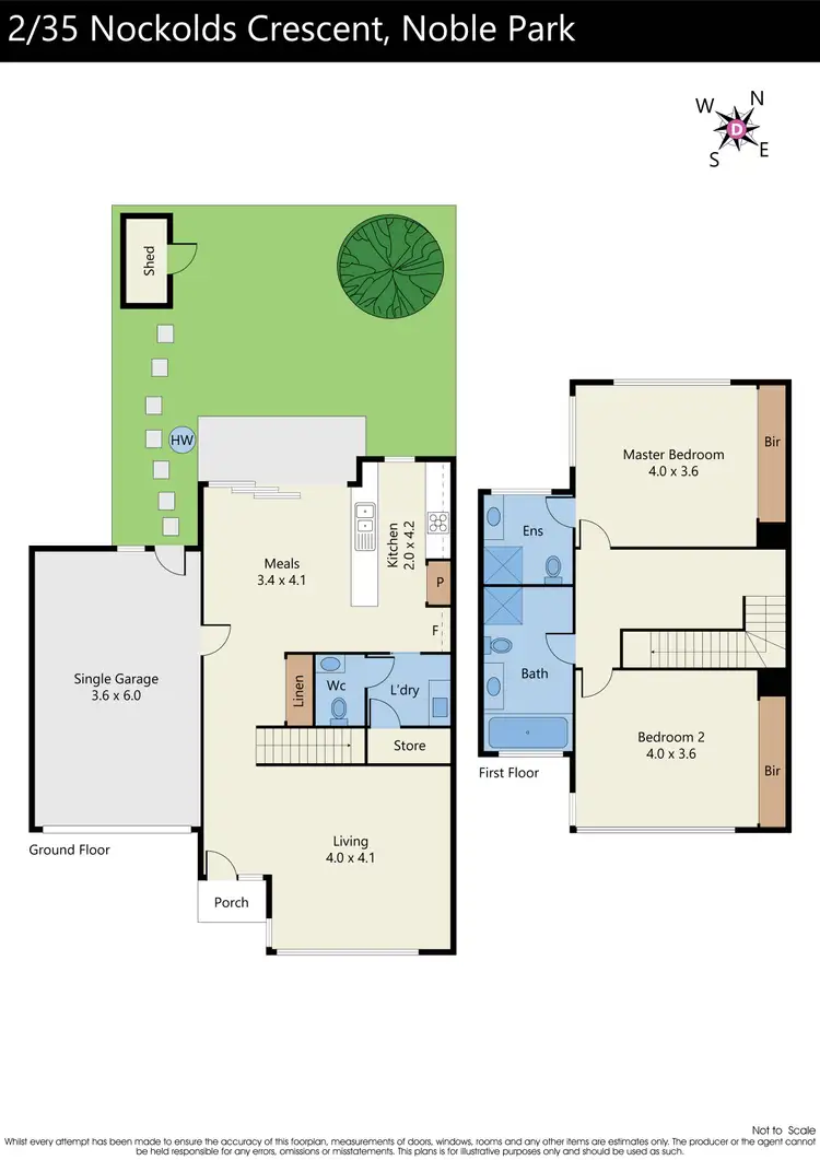 Floorplan of Homely townhouse listing, 2/35 Nockolds Crescent, Noble Park VIC 3174