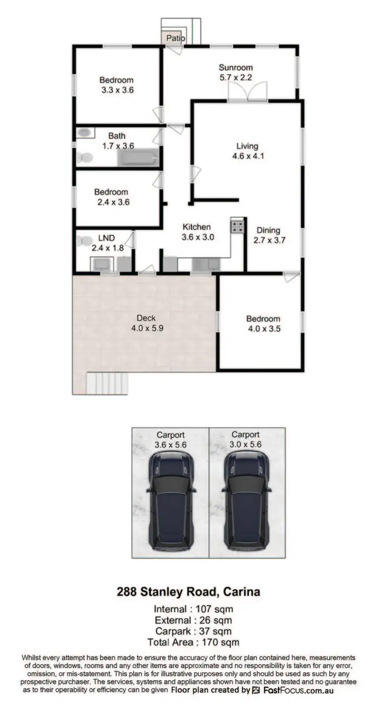 Floorplan of Homely house listing, 288 Stanley Road, Carina QLD 4152