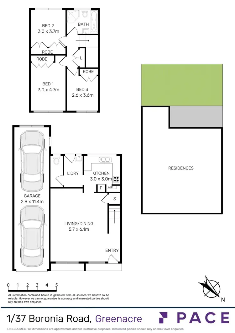 Floorplan of Homely townhouse listing, 1/37 Boronia Road, Greenacre NSW 2190