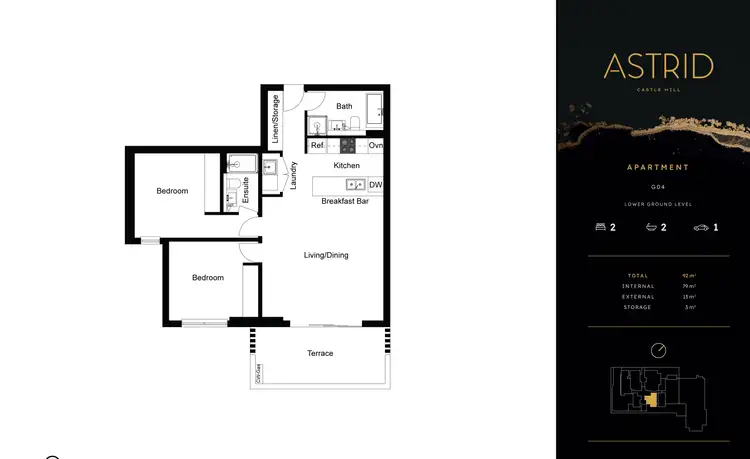 Floorplan of Homely unit listing, G04/11 Fishburn Crescent, Castle Hill NSW 2154