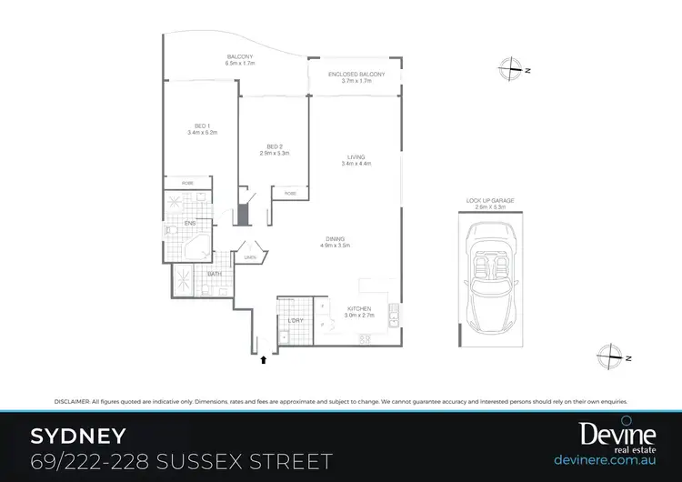 Floorplan of Homely apartment listing, 69/222-228 Sussex Street, Sydney NSW 2000