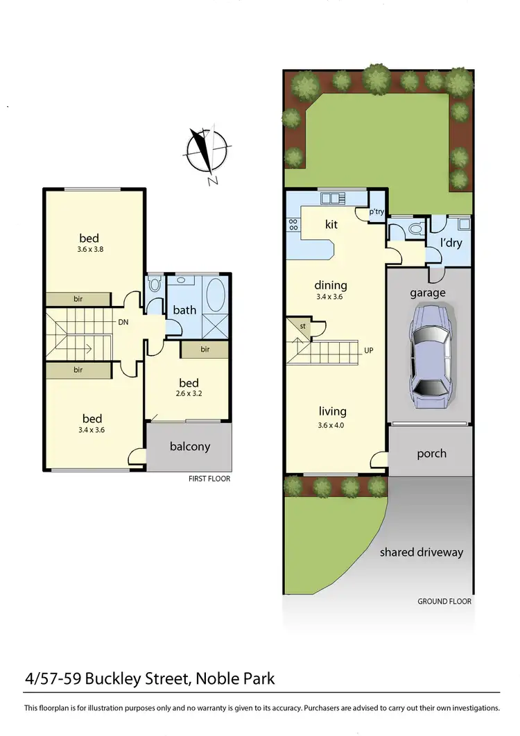 Floorplan of Homely townhouse listing, 4/57-59 Buckley Street, Noble Park VIC 3174