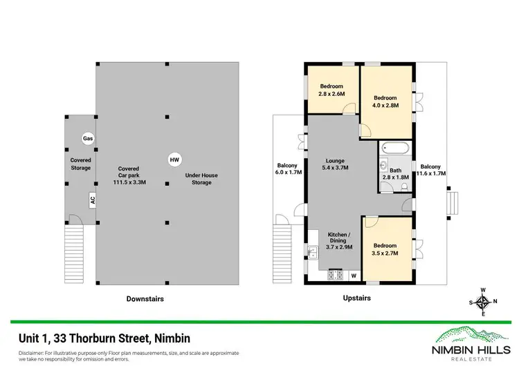 Floorplan of Homely townhouse listing, 1/33 Thorburn Street, Nimbin NSW 2480