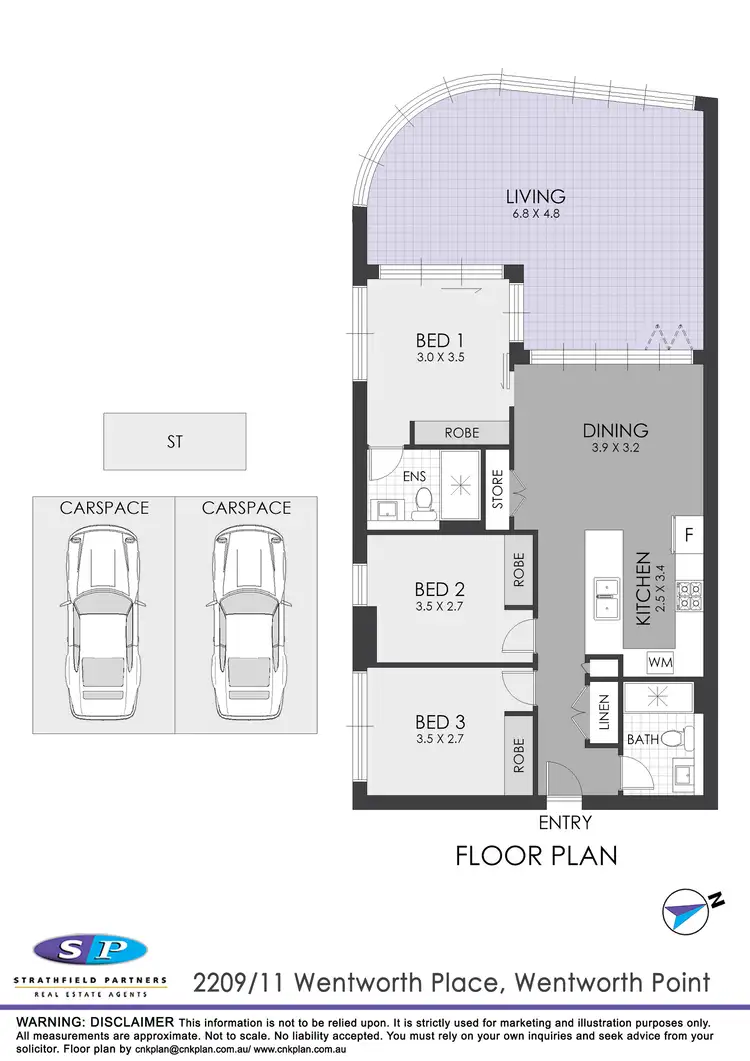 Floorplan of Homely apartment listing, 2209/11 Wentworth Place, Wentworth Point NSW 2127