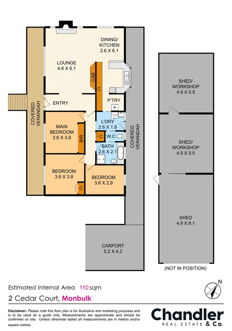 Floorplan of Homely house listing, 2 Cedar Court, Monbulk VIC 3793
