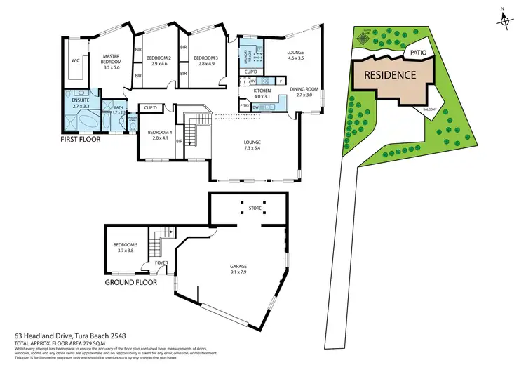 Floorplan of Homely house listing, 63 Headland Drive, Tura Beach NSW 2548