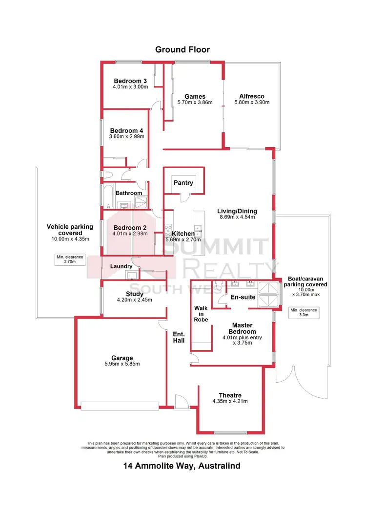 Floorplan of Homely house listing, 14 Ammolite Way, Australind WA 6233