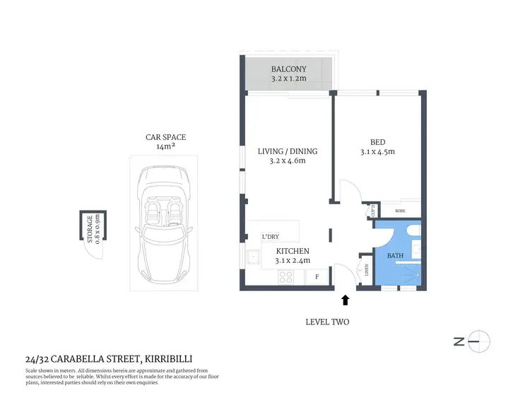 Floorplan of Homely apartment listing, 24/32 Carabella Street, Kirribilli NSW 2061
