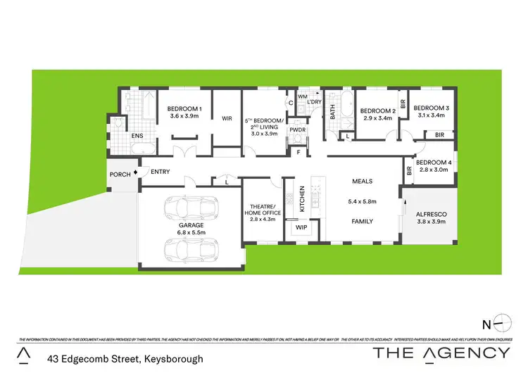 Floorplan of Homely house listing, 43 Edgecomb Street, Keysborough VIC 3173