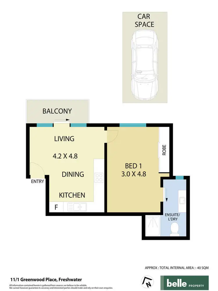 Floorplan of Homely apartment listing, 11/1 Greenwood Place, Freshwater NSW 2096
