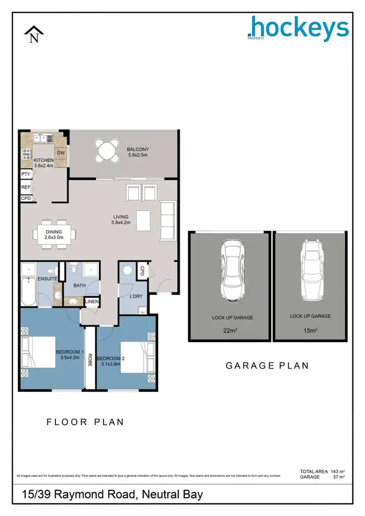 Floorplan of Homely apartment listing, 15/39 Raymond Road, Neutral Bay NSW 2089