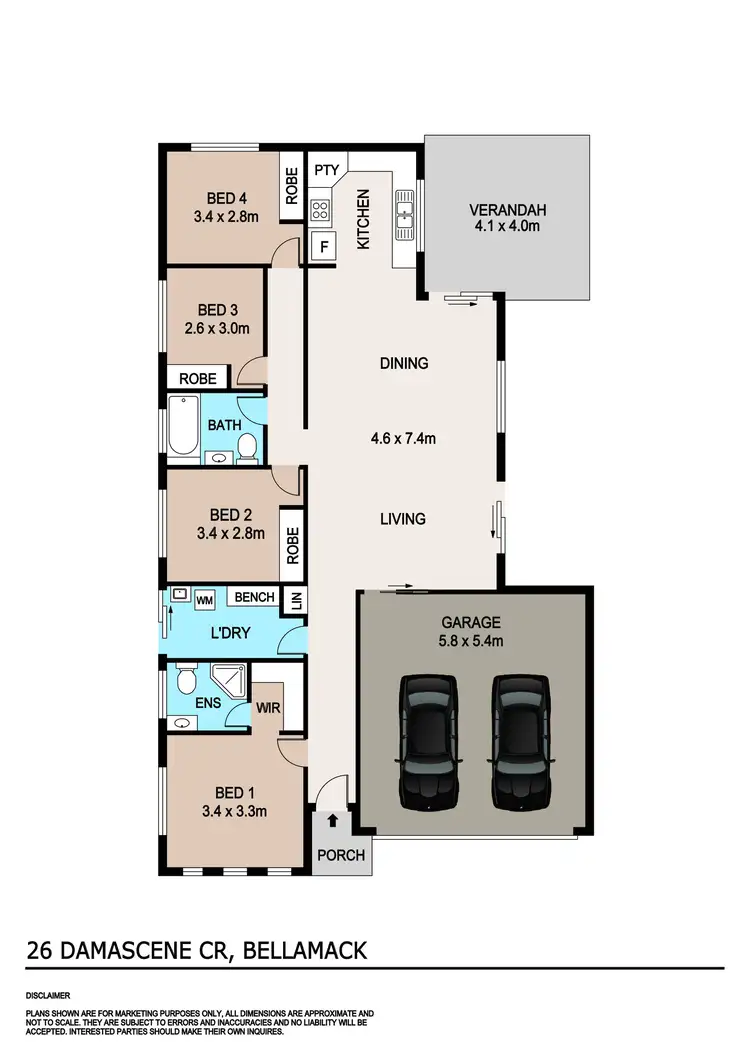 Floorplan of Homely house listing, 26 Damascene Crescent, Bellamack NT 832