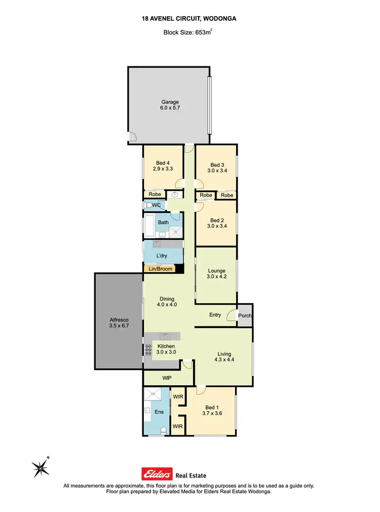 Floorplan of Homely house listing, 18 Avenel Circuit, Wodonga VIC 3690