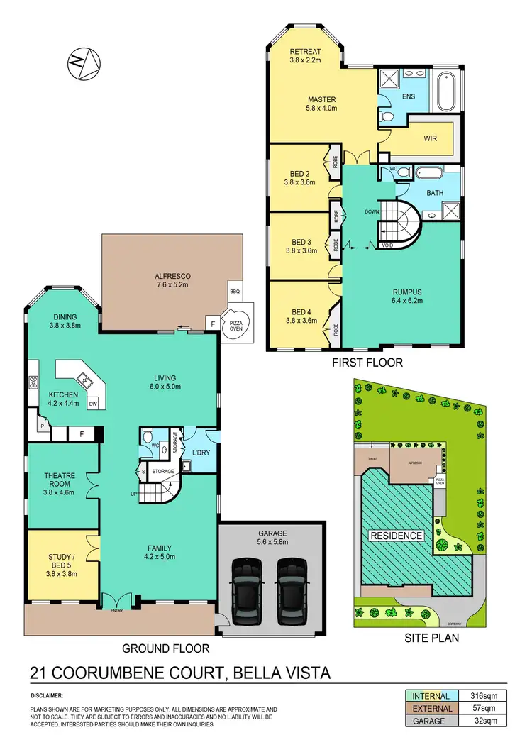 Floorplan of Homely house listing, 21 Coorumbene Court, Bella Vista NSW 2153