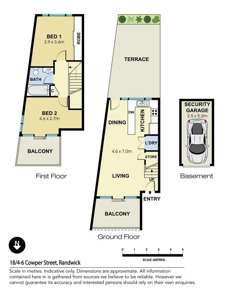 Floorplan of Homely apartment listing, 18/4-6 Cowper Street, Randwick NSW 2031