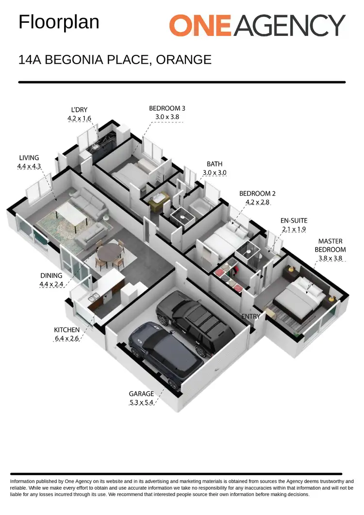 Floorplan of Homely house listing, 14a Begonia Place, Orange NSW 2800
