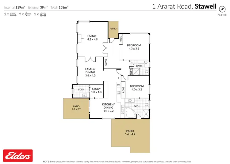 Floorplan of Homely house listing, 1 Ararat Road, Stawell VIC 3380