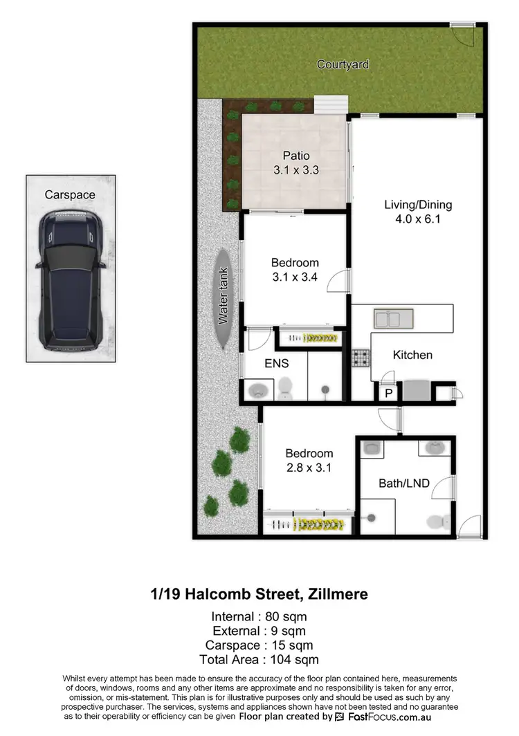 Floorplan of Homely apartment listing, 1/19 Halcomb Street, Zillmere QLD 4034