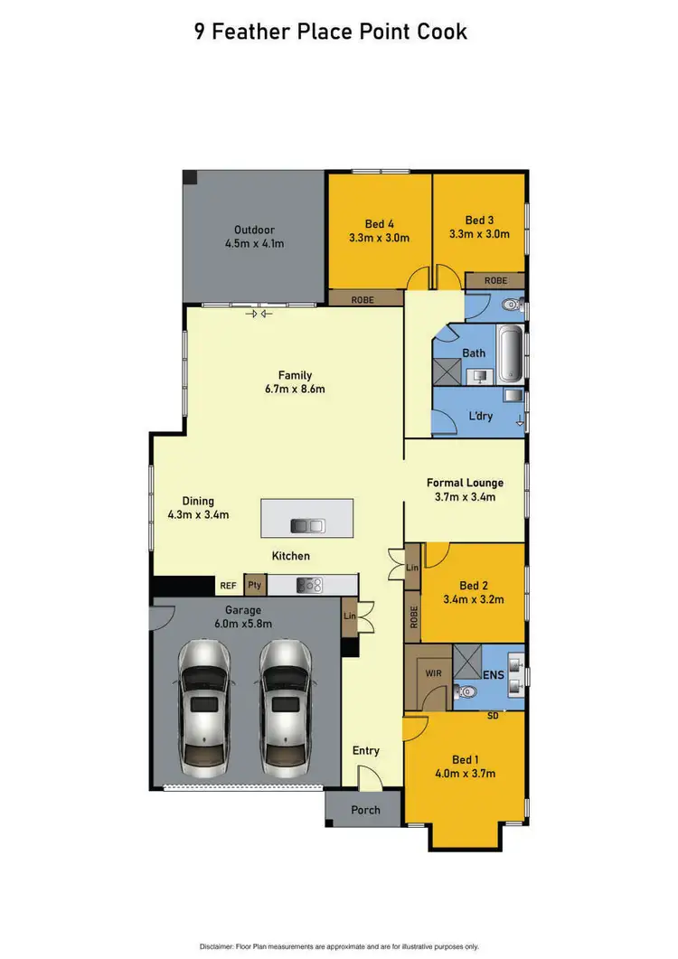 Floorplan of Homely house listing, 9 Feather Place, Point Cook VIC 3030