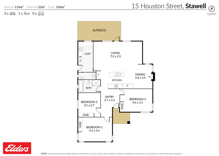 Floorplan of Homely house listing, 15 Houston Street, Stawell VIC 3380
