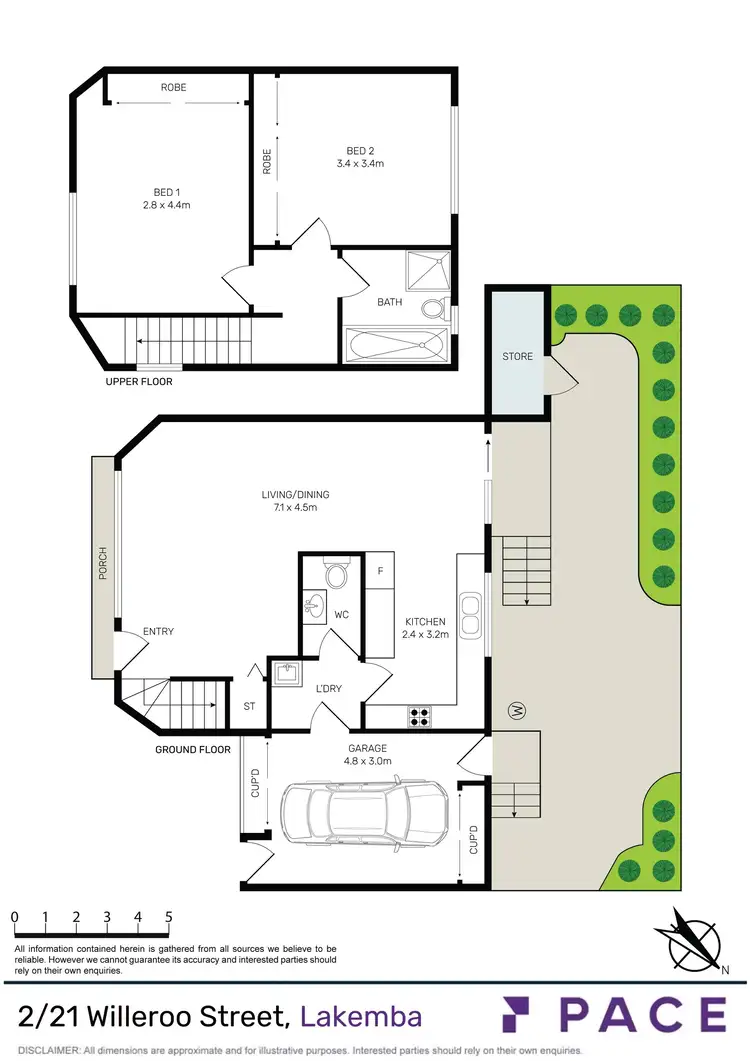 Floorplan of Homely townhouse listing, 2/21 Willeroo Street, Lakemba NSW 2195
