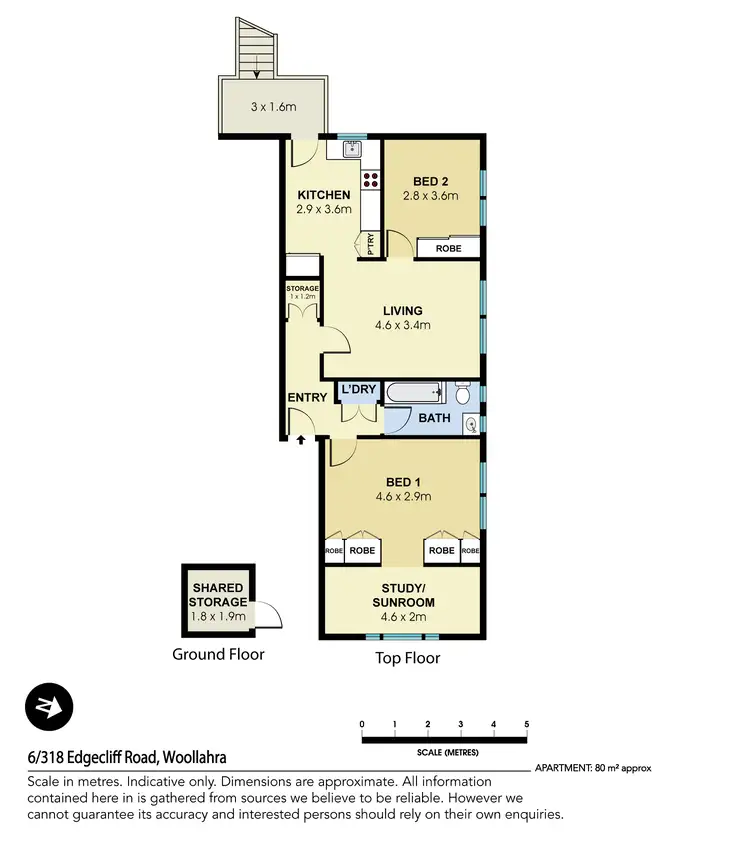 Floorplan of Homely apartment listing, 6/318 Edgecliff Road, Woollahra NSW 2025